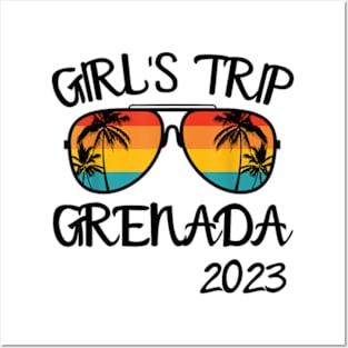 Girls Trip Grenada 2023 Sunglasses Summer Vacation T-Shirt Posters and Art